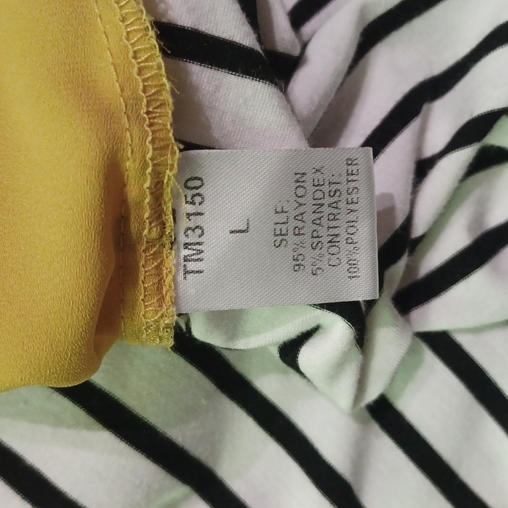 THML White Black Striped Tank with Yellow Panels and Orange Medallion Yoke - Picture 9 of 9